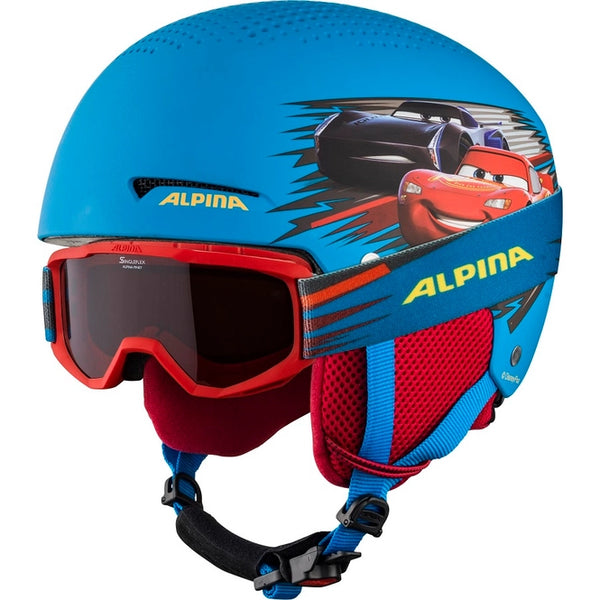 21) Helm Alpina Zupo Cars jr.(Set inkl. Brille)