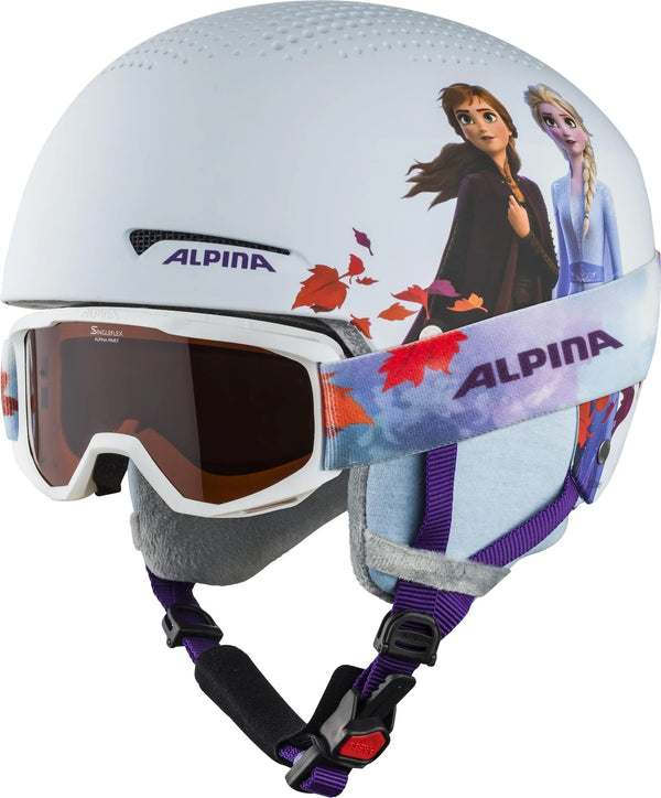 20) Helm Alpina Zupo Frozen jr.(Set inkl. Brille)